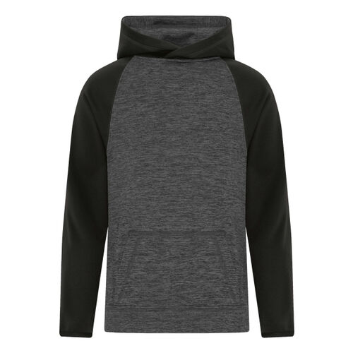 ATC&TRADE; DYNAMIC HEATHER FLEECE TWO TONE HOODED YOUTH SWEATSHIRT Y2047 Thumbnail