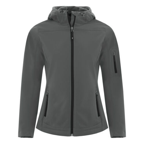 COAL HARBOUR&REG; ESSENTIAL HOODED STRETCH SOFT SHELL LADIES' JACKET L7605 Thumbnail